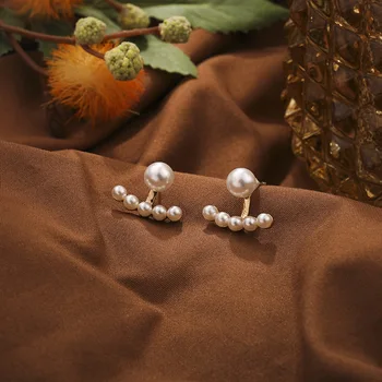 Korėjos Geometrinis Imitacija, perlų Auskarai Paprastas Apvalus Išskirtinį Lašas Tabaluoti Auskarai Moterims Mergina, Šaliai, Papuošalai