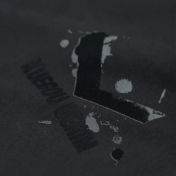 KUEGOU Medvilnės Pavasario Drabužiai, vyriški marškinėliai ilgomis Rankovėmis Mados marškinėlius Galiniai Besišypsantis Veidas Viršuje Plius Dydis ZT-88091
