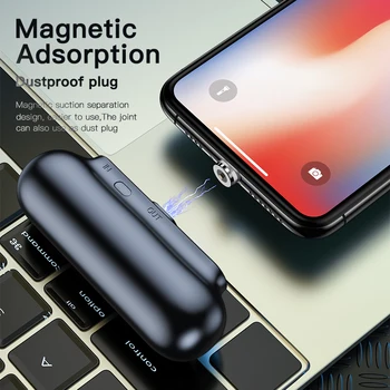 KUULAA Magnetinės Galios Banko 2600mAh Mini Magnetas Įkroviklis PowerBank Už Xiaomi Pagalbos Mobiliųjų Nešiojamų Magnetinio Išorės Baterija