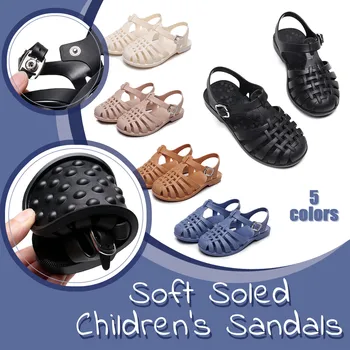 Kūdikio batai, Sandalai Vaikus Mergaitės Berniukai Minkštas Princesė Batai Saldainiai, Želė Paplūdimys, Romėnų Šlepetės sandalias 