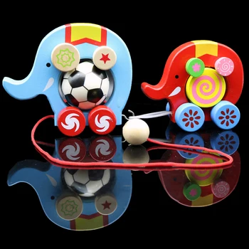 Kūdikių Medinės Gali Vilkite Dramblys Automobilį Vaikų Švietimo Medienos Blokai Daugiafunkcinis Žaidimas Handcart Vaikams Išmokti Lipti Žaislai