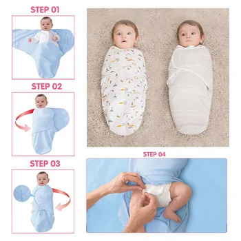 Kūdikių swaddling naujagimių wrap antklodė medvilnės minkštas 0-6 mėnesių Antklodė Suvystyti miegmaišį