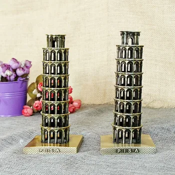 Kūrybos šviesą Geležies Apdailos Simpatijų Italija Tower of Pisa pasaulyje garsaus mini Amatų Figūrėlės & Miniatiūros dovanų pateikti FG879