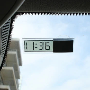 LCD Ekranas Mini Nešiojamųjų Elektroninių Langų Laikrodis Su siurbtuko Patvarus Žiūrėti Automobilio Salono Ornamentu Aksesuarai Dovanos