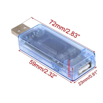 LCD USB Srovė Talpa Testeris Voltų Srovė Aptikti Įkroviklio Talpa Testeris Mobiliojo Energijos Detektorių Akumuliatoriaus Testas