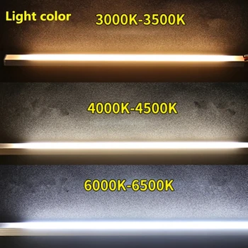 LED aliuminio standus šviesos juosta DC12V 50CM 20 colių U/V-formos 5730 36LEDs LED aliuminio kanalo Namų puošybai apšvietimas