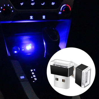 LED Automobilių Šviesos USB Atmosfera Šviesą 