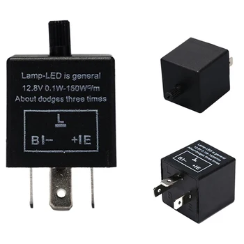 LED Flasher 12V Reguliuojamas Dažnio LED CF14 3 Pin Reguliuoti 12V LED Flasher Relės Automobilio Posūkio Signalo Indikatorius, Indikatorių Šviesos