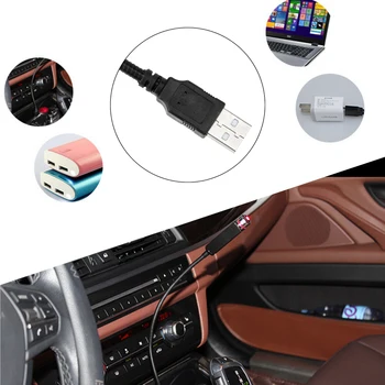 LED Juostelė Automobilio USB Šviesos Apdailos, Interjero, Aplinkos Lempa Raudona Žvaigždėtas Dangaus Projektorius Lubų Už Karavanas Off Road 4x4 Priedai