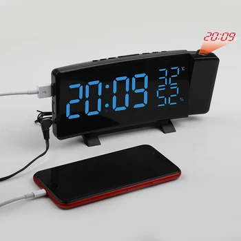 Led skaitmeninio formato Signalą, Skaitmeninis Laikrodis Lubų Ekrane, 180 Laipsnių Projektorius Dimeris Radijo Baterija Atsargine Sienos Laiko Projekcija