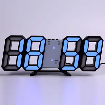 LED Skaitmeninio Sieninis Laikrodis Žadintuvas Data Temperatūros Automatinis Apšvietimo Lentelė Darbalaukio Namų Puošybai Stende pakabinti Laikrodžiai