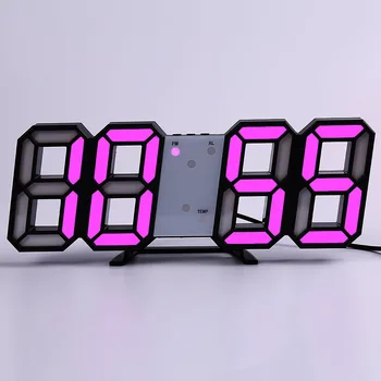 LED Skaitmeninio Sieninis Laikrodis Žadintuvas Data Temperatūros Automatinis Apšvietimo Lentelė Darbalaukio Namų Puošybai Stende pakabinti Laikrodžiai