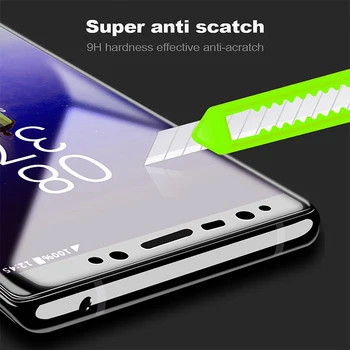 Lenktas Screen Protector for Samsung Galaxy S20 FE S8 Plius S9 S10 S10E 20D Visiškai Padengti Stiklo Samsung Note 20 Ultra 10 Lite 9 8