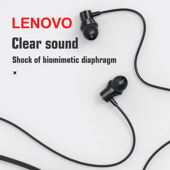Lenovo HF130 Sunkiųjų žemų dažnių garsiakalbis Stereo Kištuką Į ausies Laidinio Ausines Su Mic 3.5 mm Plug Ausinės xiaomi 