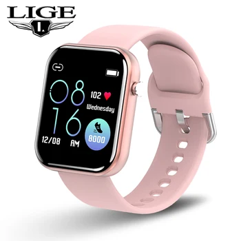 LIGE Naujas Pilnas Touch Screen Smart Žiūrėti Sportas, Širdies ritmą, Kraujo Spaudimą, Stebėti Visas Jutiklinis Ekranas Daugiafunkcinis Smartwatch
