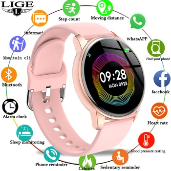 LIGE Naujas Smart Watch Moterys Vyrai Smart watch 