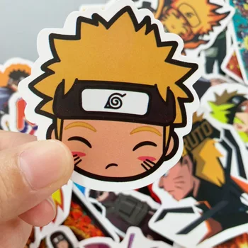 Lipdukai 50 Vnt /set Naruto Sasuke Kakashi Vandeniui Kilnojamojo Lipdukas Anime Naruto Kietas Bagažo Nešiojamojo kompiuterio Lipdukai Dovana Vaikams