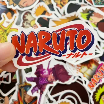 Lipdukai 50 Vnt /set Naruto Sasuke Kakashi Vandeniui Kilnojamojo Lipdukas Anime Naruto Kietas Bagažo Nešiojamojo kompiuterio Lipdukai Dovana Vaikams