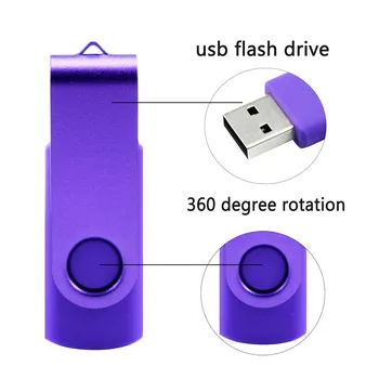 LOGOTIPĄ 128 GB USB Flash Diskai 8GB 16GB 32GB Atmintinę 4GB 8GB Metalo Swivel Pendrive 16GB 32GB USB 2.0 Atminties kortelė PC