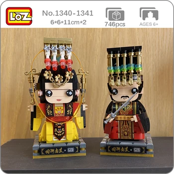 LOZ Senovės Kinijos Tang Dinastijos Imperatorienė Wu Imperatorius Li Zhi Karalienė Karaliaus Kardas 3D Mini Blokų, Plytų Pastatas Žaislas Vaikams ne Lauke