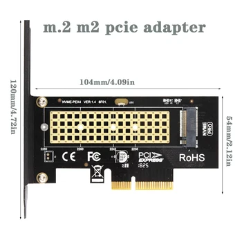 M. 2 NVMe SSD Express Card Klavišą M PCIE 3.0 X4 Adapteris, Išorinis SSD Paramos 230-2280 Dydis M. 2 FULL SPEED