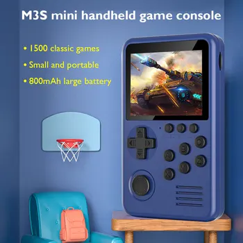 M3S Mini 4GB Kišeniniais Žaidimų Žaidėjas 1500 Žaidimai Mašina Retro Vaizdo Žaidimų Konsolės Vaikų Dovanų Kišenėje Žaidimų Konsolės Parama TV