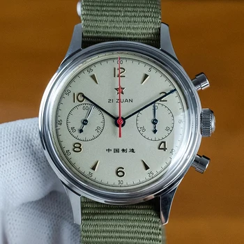 Mados Chronograph Žuvėdra Judėjimo 1963 40mm Žiūrėti Vyrams, Safyras Mechaninė Pilotas Vandeniui Mens Watch Karinės Laikrodis