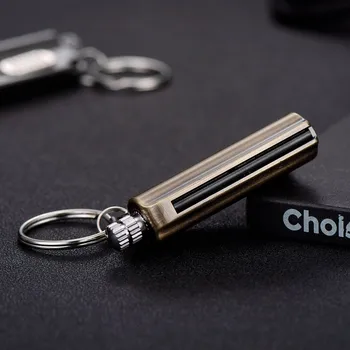 Mados Lengvesnės Rungtynės Sidabro Spalvos Key Chain Lauko Vandeniui Nešiojamų Lengvesni Butelis Keychain, Kurių Sudėtyje Yra Medvilnės Core