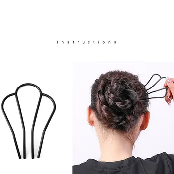 Mados Moterų Plaukų Twist Stiliaus Įrašą Stick Bun Maker 