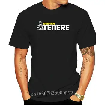 Mados Super Tenere Atspausdintas T-shirt Juoda Tee Hip-Hop Top Drabužiai