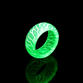 Mados Šviesos Dervos Žiedas Spalvinga Liuminescencinės Dizaino Žiedai, Moterų, Vyrų Papuošalai Dovanos Žėrintis Piršto Žiedą Unisex Apdaila