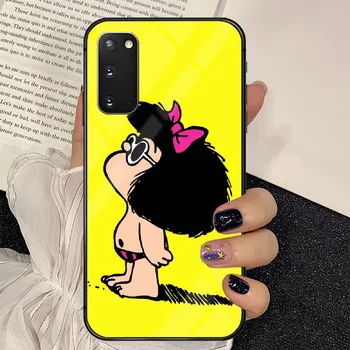 Mafalda Mielas Animacinių filmų Telefono Grūdintas Stiklas Case Cover for Samsung Galaxy M 12 20 21 30 31 40 50 51 52 70 71 72 E S Mados