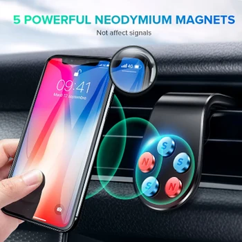 Magnetinio Automobilinis Telefono Laikiklis GPS Mount Turėtojas Oro Angos Įrašą 360 Metalo Magnetas Telefono Stovas iPhone 12 11 pro 