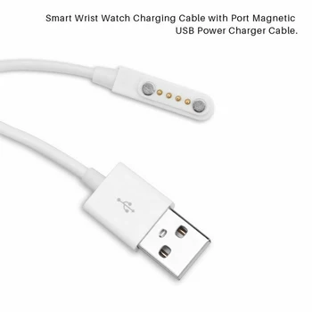 Magnetinis Įkroviklis, USB 2.0 Įkrovimo Kabelis Laido Galia 4 Pin Smart Žiūrėti KW88