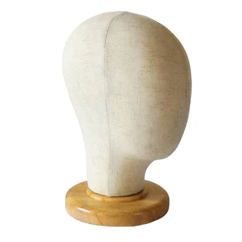 Manekeno Galvos Peruką Priėmimo Galvos Kamštienos Drobės Galvos Peruką Skrybėlę, Akinius Ekranas Su Kalno Skylė, su Stovu, 21.26 colių
