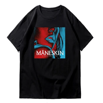 Maneskin rokenrolo Niekada Nemiršta ! T-Shirt 2021 Naujas Vasaros Vyrų Mados Atsitiktinis Hip-Hop Vyrų Viršuje Derliaus Tees