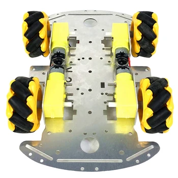 Mecanum Varantys Robotas Rinkinys 4WD Įvairiakryptė Ratų Protingas Robotas Automobilių Važiuoklės Rinkinys