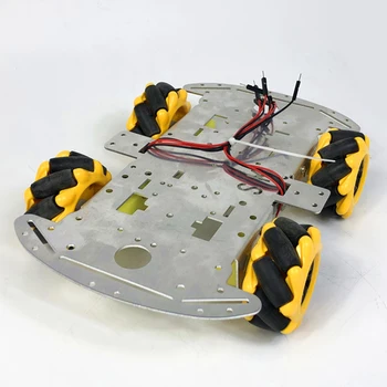Mecanum Varantys Robotas Rinkinys 4WD Įvairiakryptė Ratų Protingas Robotas Automobilių Važiuoklės Rinkinys