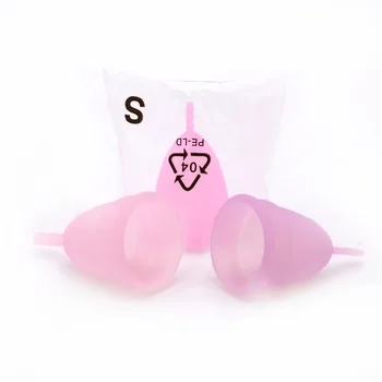 Medicininės kokybės Silikono Menstruacijų Taurės moterų Lady menstruacijų taurės Coppetta Mestruale Coupe moteriškos higienos menstruacijų taurė