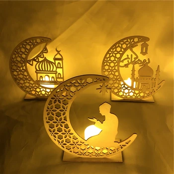 Mediniai Mėnulis 2021 Palace Eid Mubarakas Ramadanas Papuošalai Ligts Ramadanas Kareem Islamo Musulmonų Džiaugtis Naujųjų Metų Dovanos Šalis LED 