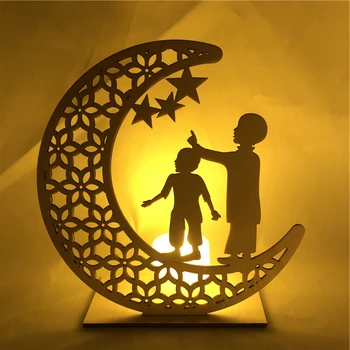 Mediniai Mėnulis 2021 Palace Eid Mubarakas Ramadanas Papuošalai Ligts Ramadanas Kareem Islamo Musulmonų Džiaugtis Naujųjų Metų Dovanos Šalis LED 