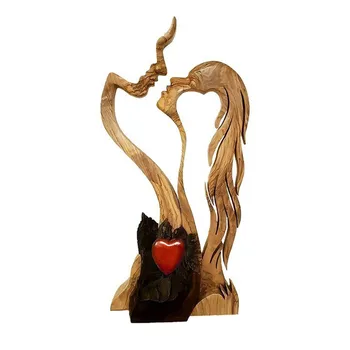 Meilė Amžina Medžio Ornamentais Patalpų Medinių Papuošalų Mediniai-širdies Skulptūra Stalo Dekoracijas Didžiosios Dovanos Draugams