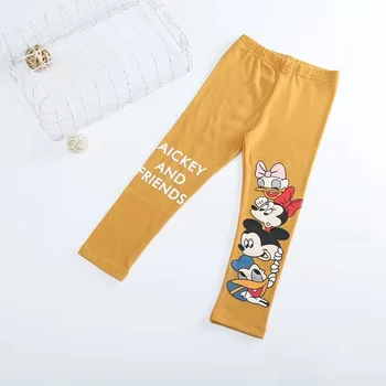 Merginos Antblauzdžiai Mickey Minnie Vaikai Kelnes Spausdinti Disney Animacinių Filmų Modelio Vaikų Rudens Medvilnės Kelnės Drabužiai