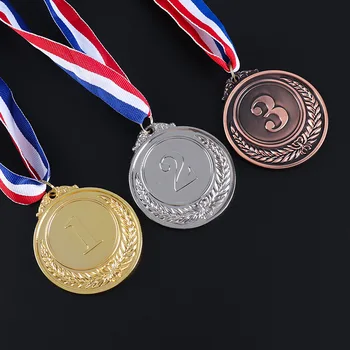 Metalo Sudarymo Medaliai Su Kaklo Juostelės Wheats Nugalėtojas Medalis Už Sporto Žaidimai Konkursas Čempionato Medalis
