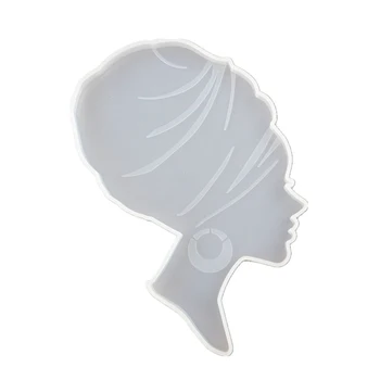 Miestelyje Pelėsių Moters galvos formos veidrodis silikono formos rankinė padaryti Amatų pelėsių Namų Puošybai 