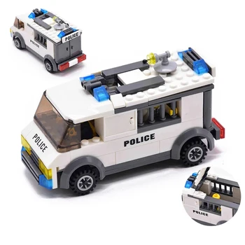 Miesto Policijos Patrulių Automobilio Modelio Paveikslas Blokai Švietimo Statybos Statybinės Plytos Žaislai Vaikams Kalėdų Dovana