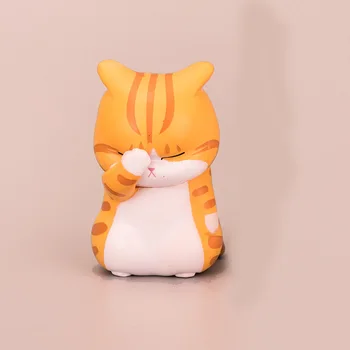 Mini Kawaii Padengti Veidą Katė Japonijos Anime Modeliavimas Gyvūnų Katė Veiksmų Skaičius, Apdailos Žaislas, Kolekcines, Modelį, Vaikai Žaislų Dovana