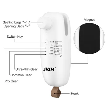Mini Nešiojamas Maisto Įrašą Šilumos Sandarinimo Mašina su Cutter Elektros USB Įkrovimo Užkandis Plastikinių Maisto Bulvių Maišą Gruntas Delniniai
