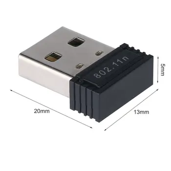 Mini PC WiFi adapteris 150M USB WiFi antena Bevielio Kompiuterių Tinklo Kortelė 802.11 n/g/b Nešiojamas USB Wifi Imtuvai, Adapteris,