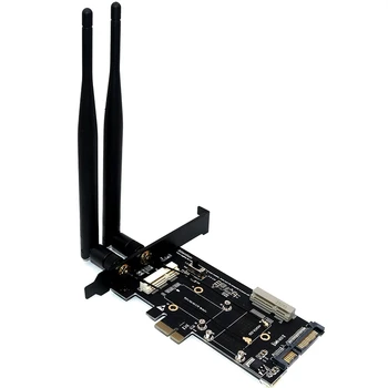 Mini PCI-E/ MSATA SSD su PCI-E, SATA 2.5 Adapteris su SIM Kortelės Lizdas WiFi/ 3G/4G/LTE/ Msata SSD
